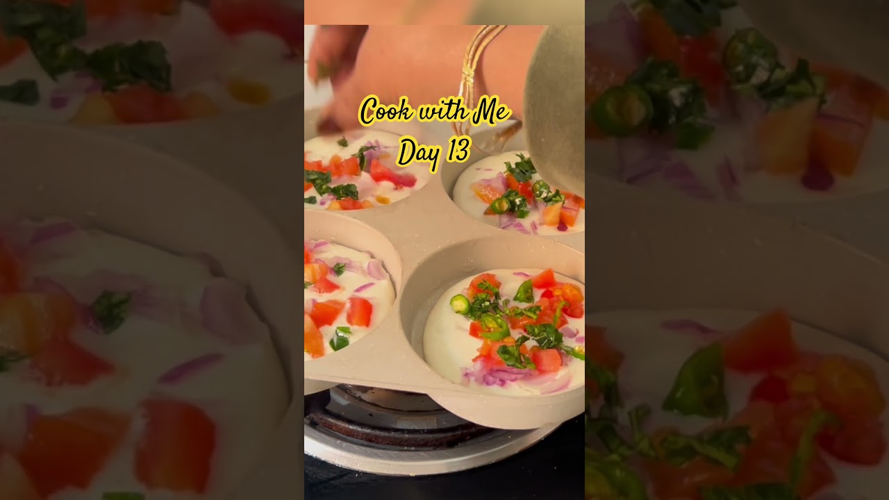 Cook with me Day 13 ||#shorts #cookingshorts #cookwithme #uttapam #southindianfood #food #breakfast Cook with me Day 13 ||#shorts #cookingshorts #cookwithme #uttapam #southindianfood #food #breakfast