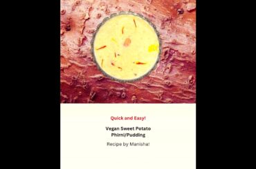 Winter Special Vegan  Low Calorie Sweet Potato Phirni/Pudding#dessert #easyrecipe#coconut