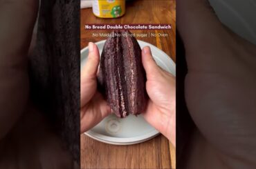 No Bread Double Chocolate Sandwich Recipe #trending #deliciouseats #shortsyoutube