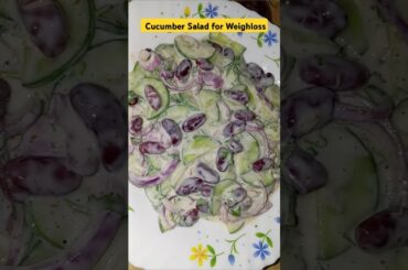 Super Easy Cucumber Salad for Weight loss | Red Bean Salad #shorts #food #shortvideo #short #salad