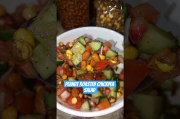 Peanut Roasted Chickpea Salad | Healthy Salad Recipe | High Protein Salad #proteinrich #healthysalad