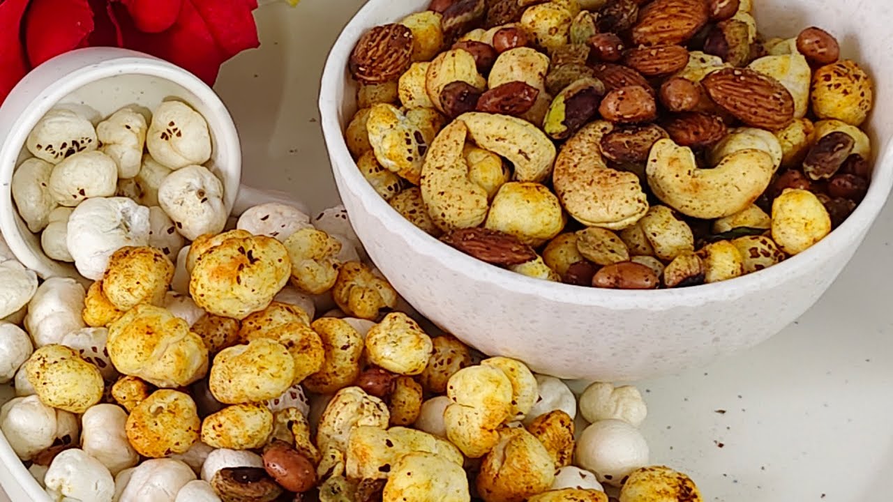 Healthy and Tasty Evening Snacks Chatpate Dry Fruits Makhana Recipe Healthy and Tasty Evening Snacks Chatpate Dry Fruits Makhana Recipe