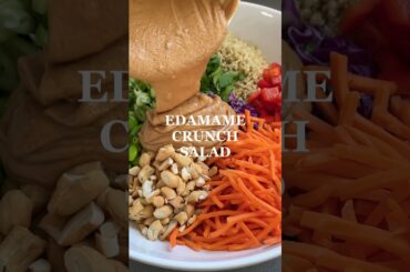 Edamame Crunch Salad with Peanut Sauce Dressing!