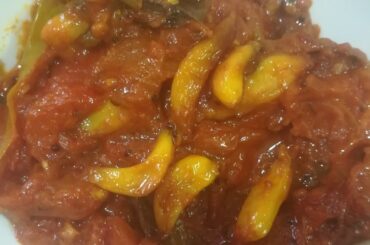 Telangana Tomato garlic pickle / suitable for idli, dosa, upma, rice, chapathi #shorts #1minrecipe