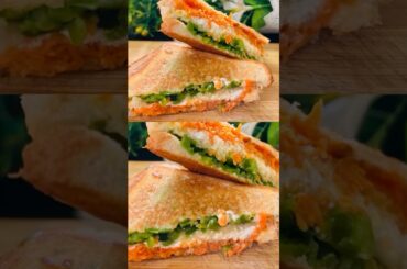Tricolour Food Recipe|Tricolour Sandwich recipe vegetable sandwich | Independence Day Special#shorts