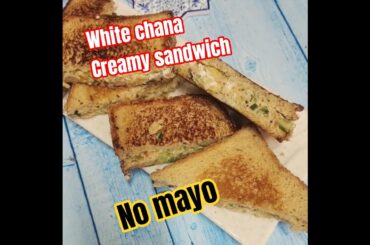 Protein Packed White Chana Veggie Sandwich | Healthy Tiffin & Breakfast recipe#shorts#shortsfeed