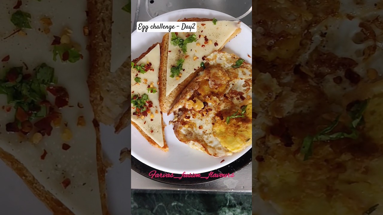 Egg Challenge – Day 2/30 | Classic Half-fry with cheese toast | Healthy breakfast Egg Challenge - Day 2/30 | Classic Half-fry with cheese toast | Healthy breakfast