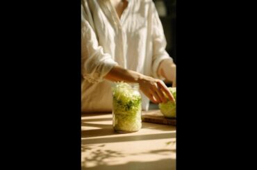 Fermented Cabbage in 24 Hours | Boost Your Microbiome Naturally #veganrecipes #highrawvegandiet