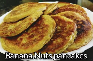 Banana Nuts pancakes | Healthy Breakfast Recipe | #goanrecipe #fernscooking