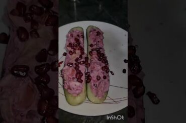 Beetroot Yogurt Cucumber Boat|Healthy snack