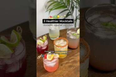 3 Healthier Mocktail Recipes You NEED to Try! #mocktail #healthydrinks #lowcalorie