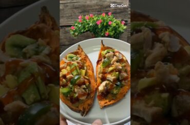 Stuffed Sweet Potatoes: The Ultimate Healthy Snack Idea #recipe #hacks #sweetpotato #quickmeals