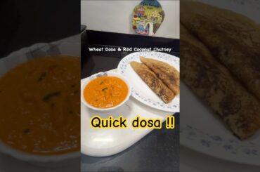 Wheat Dosa & Red Coconut Chutney | Healthy Breakfast Recipe | Quick South Indian Tiffin