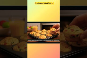 5-Minutes Breakfast OmeletCups #shorts #viral #food #egg #omletarcade #fluffyomelette