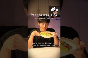 A Healthy, Low-Calorie Dinner with Pan-Seared Cod #cooking #chinesefood #diet #shorts