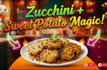 Zucchini & Sweet Potato Slice Recipe | Healthy, High-Fiber, Easy Meal Prep | No-Fry, No-Oil Snack!