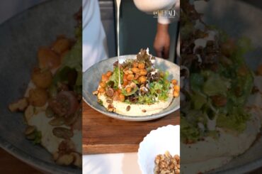 Healthy hummus with salad #salad # healthy salad #ytshorts