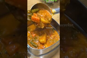 Lunch Recipe: Rice n Veg dal kulambu | chicken leg fry | snacks #shortsfeed #lunchideas #lunchbox