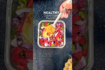 Day 1/30 of easy healthy salad recipe #viral #recipes  #fitness #proteinsalad