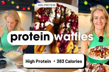 High-Protein Waffles (43g Protein!) | Easy Healthy Breakfast Recipe
