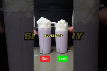 Blueberry Weight Gain Vs Weight Lose Shake #bulking #weightloss #recipe #levelsprotein