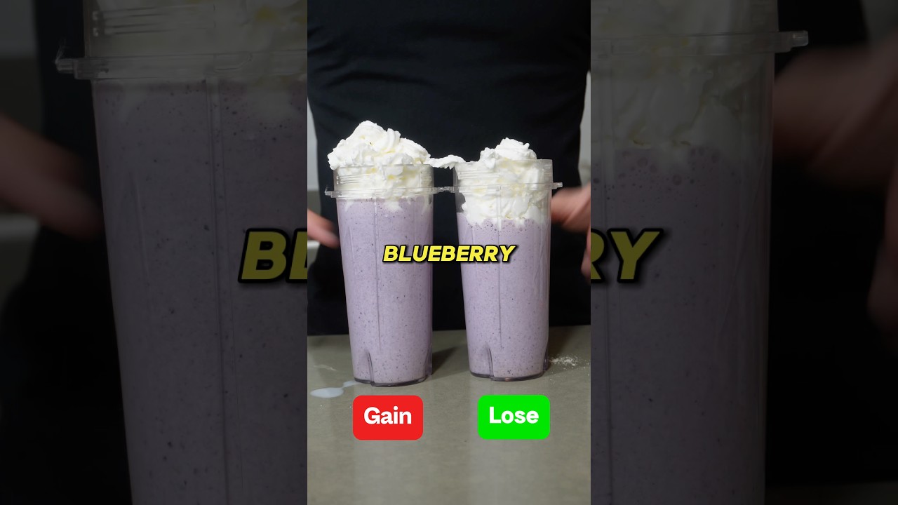 Blueberry Weight Gain Vs Weight Lose Shake #bulking #weightloss #recipe #levelsprotein Blueberry Weight Gain Vs Weight Lose Shake #bulking #weightloss #recipe #levelsprotein