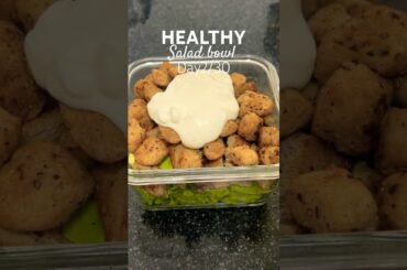 Day 2/30 of easy healthy salad recipe #viral #recipe #salad #fitness #caesarsalad