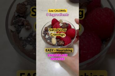 Chocolate mousse ONLY 3 ingredients, healthy weight management #shorts #recipe #howtomake