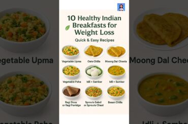 10 Healthy Indian Breakfasts for Weight | Quick & Easy Recipes
