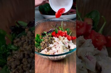 High Protein Kale and Spring Greens Salad | Delicious!