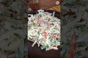 Healthy Coleslaw Salad #shorts #salad #healthy #saladrecipe #food #fitness #cooking #viral #trending