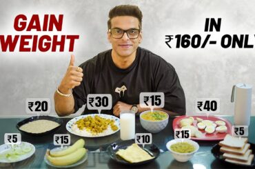 Cheapest Weight Gain Diet for Rs.165/Day | Budget Muscle Building Diet | Yatinder Singh