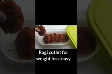 Ragi cutlet for weight loss - Healthy snacks for kids - tiffin recipes for kids #shortvideo