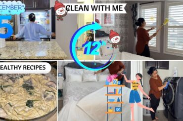 VLOGMAS 5 -7AM Busy Realistic Day House Clean With Me, Lunch Recipes Fridge Clean Daily Canada Vlog