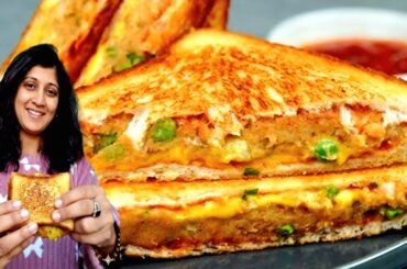 Instant Breakfast Recipe Indian | Air Fryer Sandwich | Quick Sandwich Recipe | Kids Tiffin Ideas