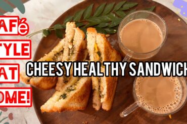 Cheesy Mushroom Palak Paneer Sandwich | Healthy Kids Tiffin & Breakfast Recipe | Ghar Zaika Safar