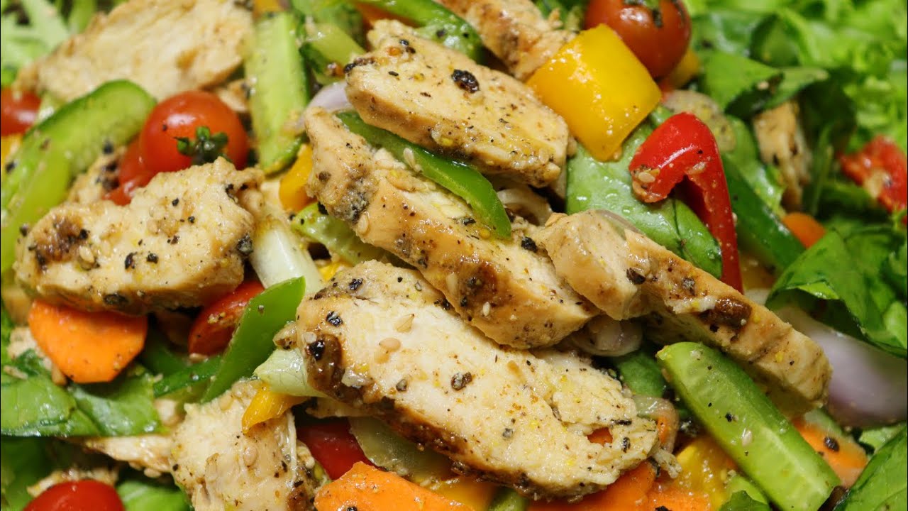 How to make Easy & Tasty Chicken Salad | Grilled Black Pepper Chicken Salad Recipe How to make Easy & Tasty Chicken Salad | Grilled Black Pepper Chicken Salad Recipe