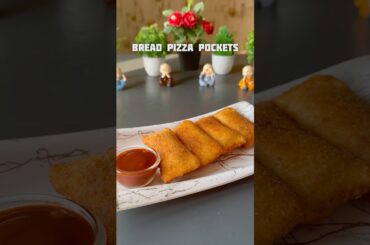 Trending Recipe of Bread Pizza Pockets #shorts #recipe #snacks  #pizza #bread