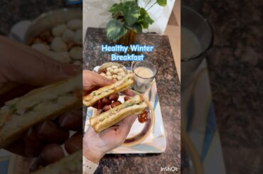 Healthy Winter Breakfast #sandwich #shortsfeed #shorts #youtube #delhi #winter