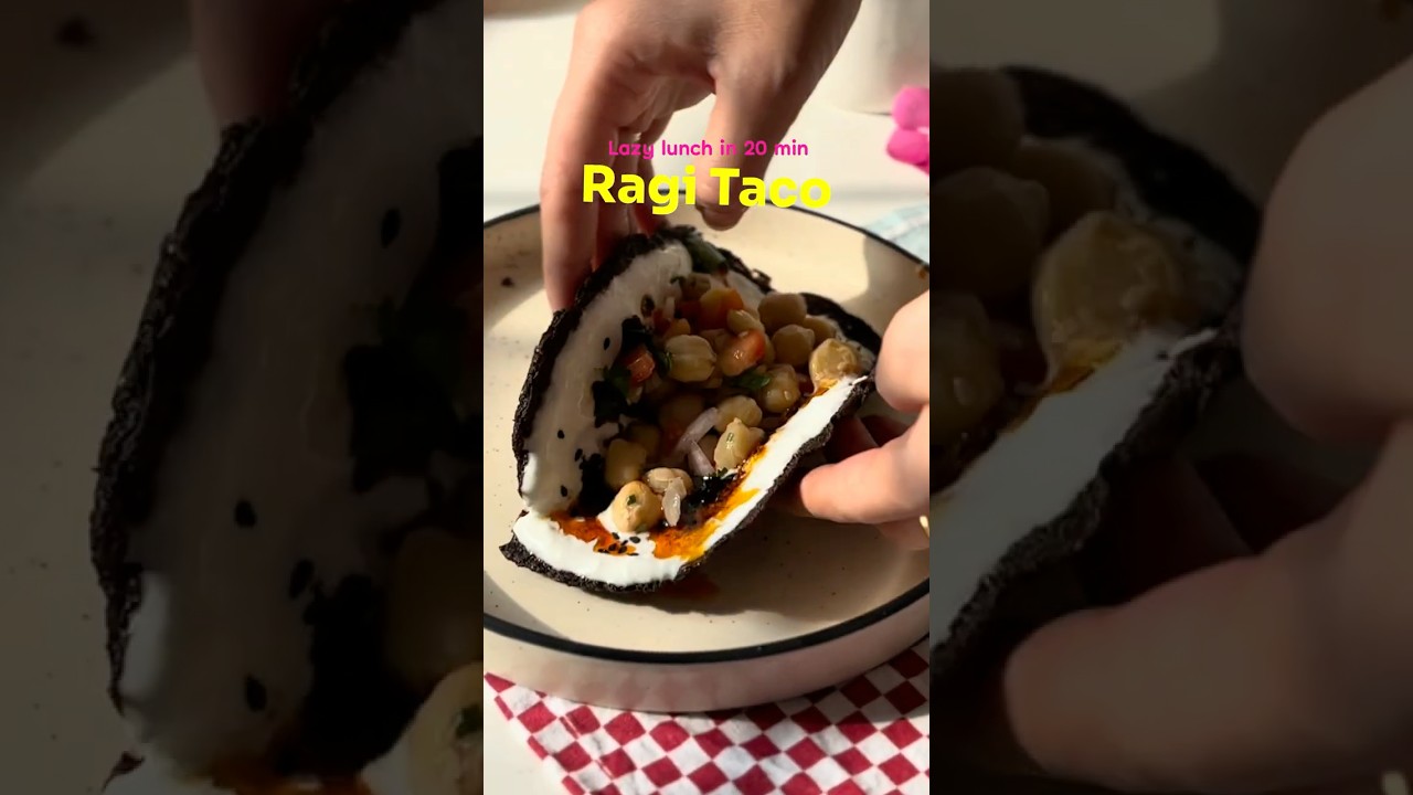 20 Min Healthy Taco Recipe (No aata, No Belan!) Ragi Chilla Taco with Chickpea Salad 20 Min Healthy Taco Recipe (No aata, No Belan!) Ragi Chilla Taco with Chickpea Salad