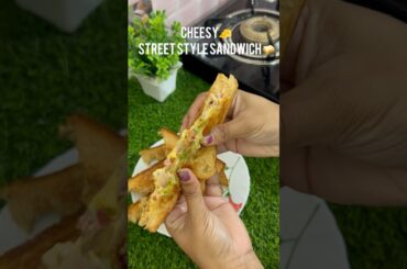 5-Minute Cheesy Veggie Sandwich: The ULTIMATE Street Food Hack! #sandwich #shorts