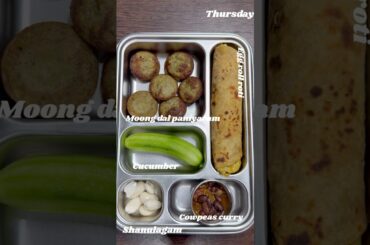 Healthy school kids lunch box ideas/ Kids lunch box #tamil #lunchbox eggroti / moongdal paniyaram