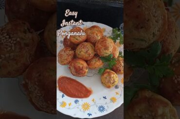Instant Ponganalu in telugu #food #shorts #trending #healthy snacks #instant ponganalu #viral