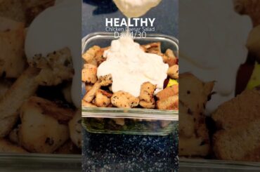 Day 4/30 of easy healthy salad |Chicken Caesar Salad Recipe - MY FAVORITE! #fitness #healthyrecipes