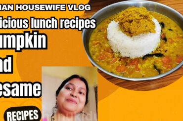 Indian Housewife Vlog | Kaddu Til Ki Sabji | Easy & Healthy Lunch Recipes |