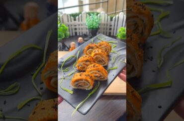 #shorts No Fire Bread Sushi #easyrecipes #ashortday