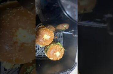 Air fryer burger recipe #ytshorts #trending #trendingshorts #viral #subscribe #healthy #recipe