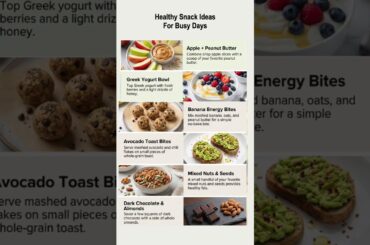 Healthy Snack Ideas For Busy Days
