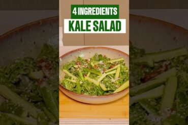 [Kale Salad] Super Easy - 4 Ingredients -  Crunchy & Flavorful