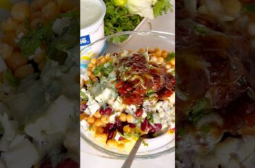 Healthy Chana Chat Recipe | protein-packed snack! #easyrecipe  #food #healthy #shorts